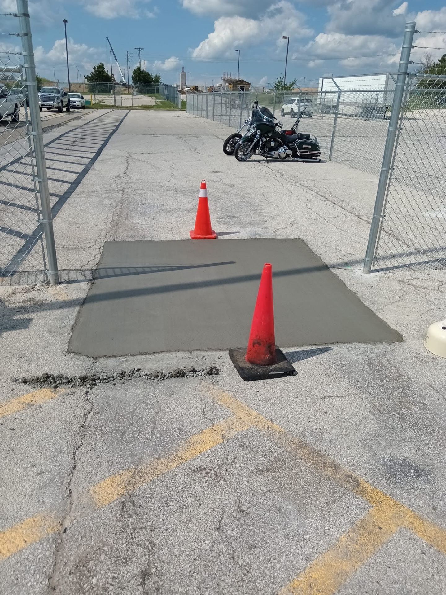 After — Commercial drive approach replaced with fresh concrete
